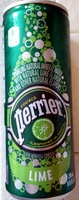 Perrier, sparkling natural mineral water, lime