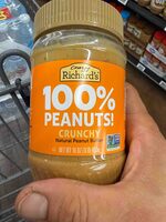 100% Peanuts! Crunchy Natural Peanut Butter