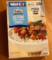 Seitan wheat protein cubed