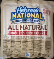 All Natural Uncured Beef Franks