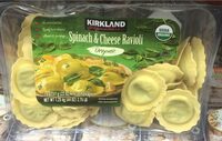 Organic spinach and cheese ravioli