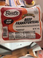 Beef Frankfurters, Bun Size