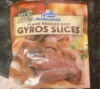Flame broiled beef gyros slices