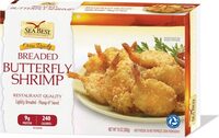 Butterfly breaded shrimp