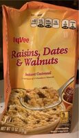 Oatmeal. HyVee Raisin, Date & Walnut