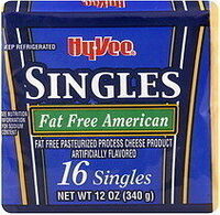 Fat-Free American Pasteurized Process Cheese Product Singles