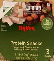 Protein Snacks Pepper Jack Cheese, Raisins & Honey Roasted Peanuts