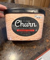 Homemade vanilla flavored premium ice cream