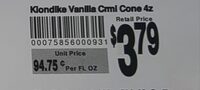 Klondike vanilla caramel cone 4 oz