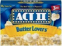 Butter lovers microwave popcorn boxes