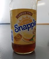 Snapple, lemon tea, made from green & black tea leaves