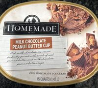 Milk chocolate peanut butter cup ice cream
