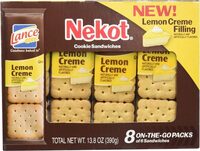 Nekot cookie sandwiches lemon creme filling