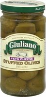 Feta cheese stuffed olive