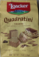 Quadratini Tiramisu Bite Size Cream Filled Wafer Cookies