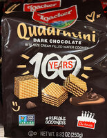 Quadratini Dark Chocolate Bite Size Cream Filled Wafer Cookies