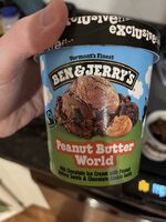 Peanut Butter World Milk Chocolate Ice Cream with Peanut Buttery Swirls & Chocolate Cookie Swirls