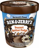 Peanut butter fudge core ice cream