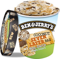 Dairy coconut layer frozen dessert