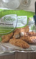 Lightly breaded chicken breast strips