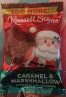 Ornament caramel marshmallow covered in milk chocolate