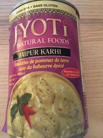 Jyoti natural foods, jaipur karhi, potato dumplings in spicy buttermilk