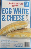 Egg White and Cheese Microwavable Pita Snack Sandwiches