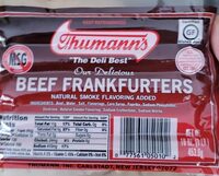 Beef frankfurters