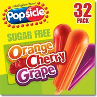 Ice Pops, Sugar Free, Orange, Cherry, Grape