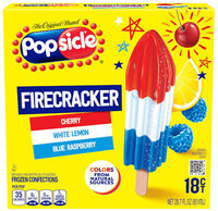 Popsicle, firecracker, ice pops, cherry, white lemon and blue raspberry