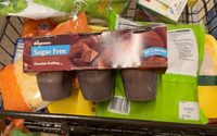 Sugar free chocolate pudding reduced calorie snack