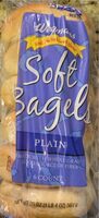 Plain soft bagels made with whole grain