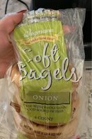 Onion soft bagels made with whole grain