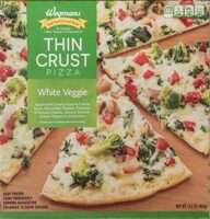 White Veggie Thin Crust Pizza