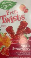 Organic apple strawberry fruit twists