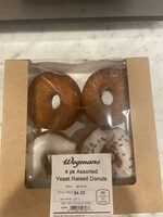 4 pk Assorted Yeast Raised Donuts