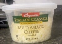 Mild Asiago cheese shredded