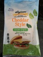 Cheddar style dairy-free sliced cheese