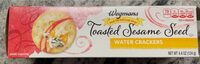 Toasted sesame seed water crackers