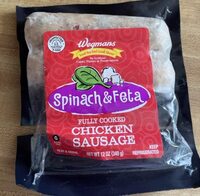Spinach & Feta fully cooked chicken sausge