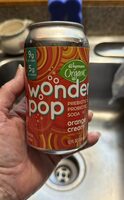 Wonder pop prebiotic and probiotic soda orange cream