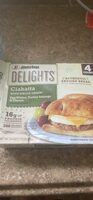 Ciabatta with whole grain Egg Whites, Turkey Sausage & Cheese Sandwiches