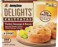 Delights turkey sausage & bacon frittatas