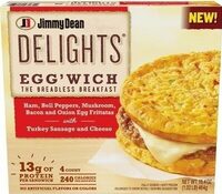 Delights egg' wich the breadless breakfast ham