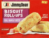 Egg ham and cheese biscuit roll ups