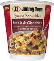 Simple scrambles steak & cheddar with real eggs