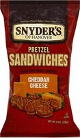 CHEDDAR CHEESE filled PRETZEL SANDWICHES