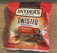 Twisted seasoned pretzel sticks