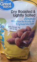 Dry Roasted and Lightly Salted Almonds