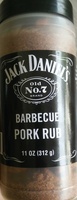 Jack daniel's, pork rub